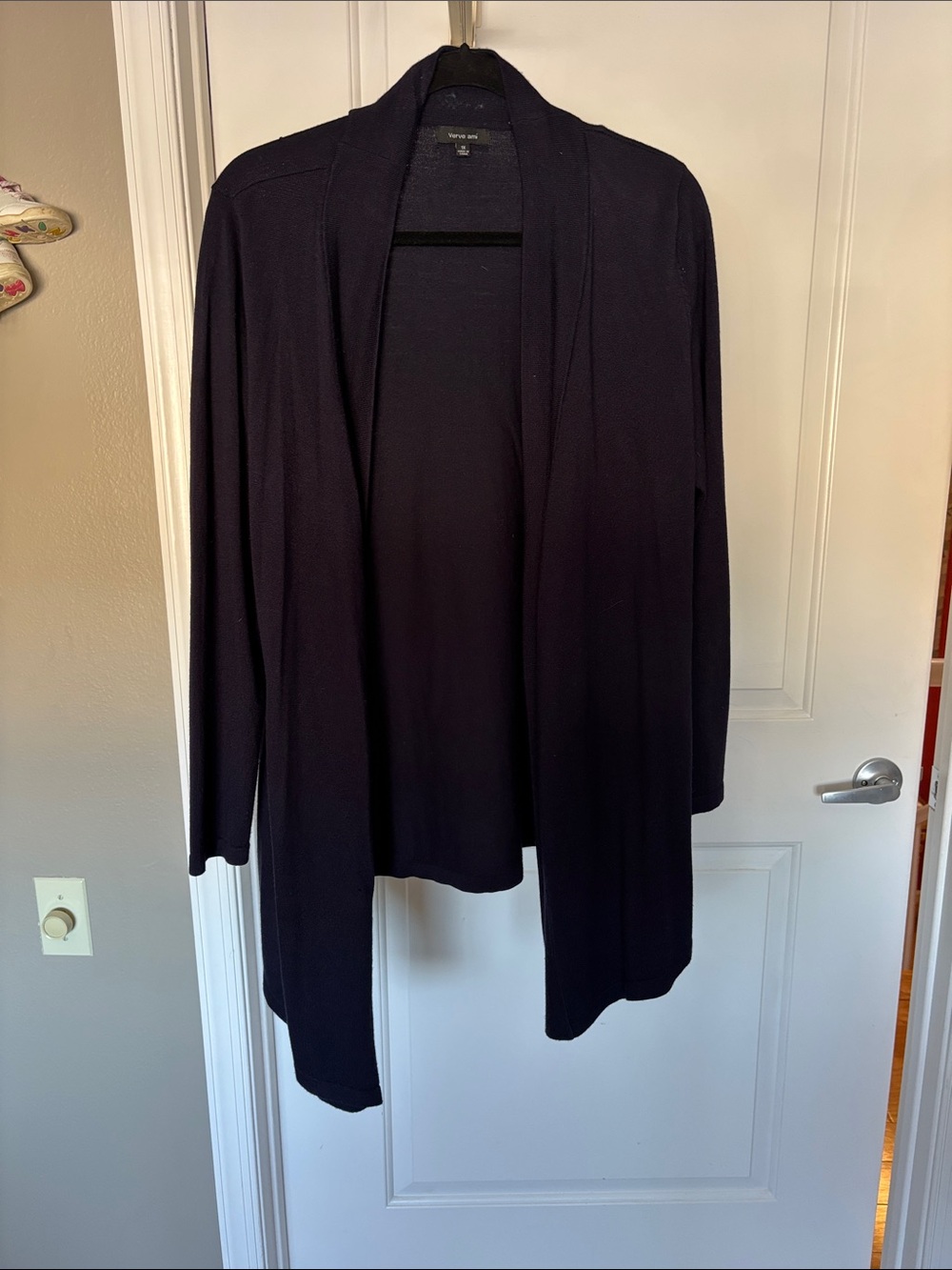 Verve Ami Open-Front navy Cardigan Sweater